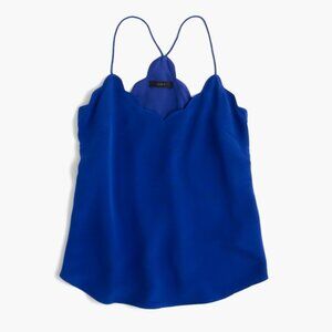 J. Crew Blue Scalloped Cami Top